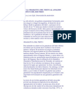 De La Gramatica Del Texto Al Analisis Critico Del Discurso