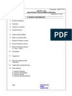 New Product Development Format