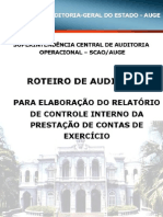 Roteiro de Trabalho de Auditoria 001