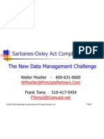 Sarbanes Oxley Compliance Data MGMT