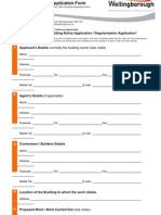 Building Regulations Application Form