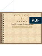 Tvsram Email: Tvsram@sac - Ernet.in: VHDL Basics by