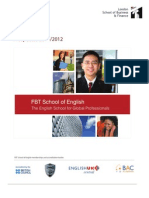 Prospectus 2011/2012: FBT School of English