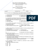 Assignment 1 - Introduction To Process Costing