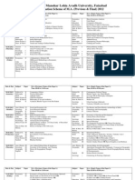 Dr. Ram Manohar Lohia Avadh University, Faizabad: Examination Scheme of M.A. (Previous & Final) 2012