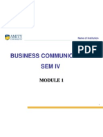 Business Communication Sem Iv: Name of Institution