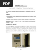 Experiment 8 - Falling Sphere Viscometer Experiment