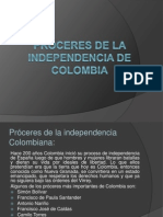 Próceres de La Independencia de Colombia