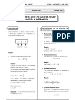 3er. Año - ARIT - Guía 3 - Adición y Sustracción de Numeros R