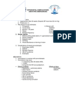 Intrapartal Complications Obstetric Emergencies