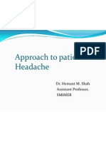 Approach To Patient With Headache