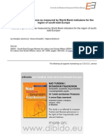 Quality of Governance As Measured by World Bank Indicators For The Region of South East Europe