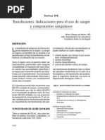 Transfusiones Indicaciones para El Uso de Sangre y Componentes Sanguineos