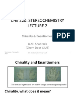 Che 220: Stereochemistry: Chirality & Enantiomers