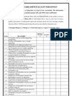 Questionnaire Perception