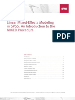 Linear Mixed Effects Modeling in SPSS