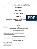 Suma Filosofía Vol II Trat I Lib I (Cosmologia) Las Propiedades Estaticas de Los Cuerpos