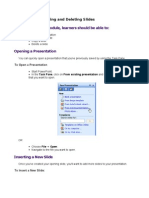 Inserting, Copying and Deleting Slides