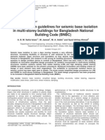 Simplified Design Guidelines For Seismic Base Isolation in Multi-Storey Buildings For Bangladesh National Building Code (BNBC)