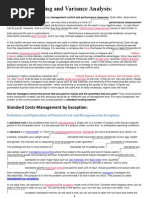 Standard Costing and Variance Analysis !!!