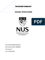 Linear Circuits Formal Lab Report