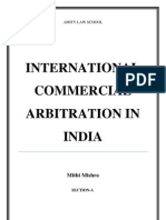 International Commercial Arbitration in India