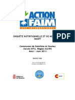 ENQUÊTE NUTRITIONNELLE ET DE MORTALITE SMART. Communes de Kokofata Et Koulou. Cercle KITA, Région KAYES. MALI