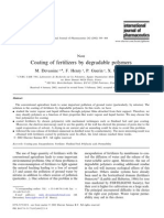 Coating of Fertilizer by Degradable Polymers