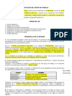 Acta Constitutiva de Grupo de Trabajo