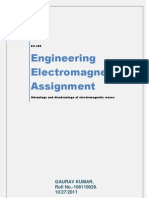 Engineering Electromagnetism Assignment: Gaurav Kumar, Roll No.-108110029. 10/27/2011