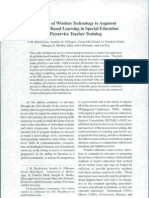 The Use of Wireless Technology To Augment Problem-Based Learning in Special Education Preservice Teacher Training