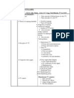 Blown Up Syllabus Sub. Code: - 08EC02 Sub. Name: - Radar &TV Engg. Year/Branch:-8 T.V. Engineering