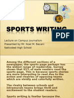 Sports Writing