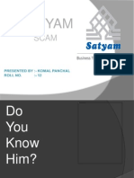 On Satyam Scam