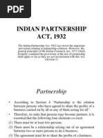 Indian Partnership ACT, 1932