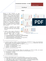 Teste de Avaliação - Biologia (1º Teste 20011 12)