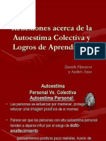 Autoestima Colectiva y Logro de Aprendizajes - 2011