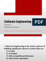 Software Engineering-II: Instructor: Ghulam Jaan Naseer