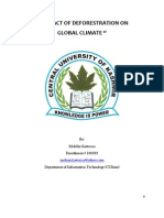 Impact of Deforest Ration On Climate