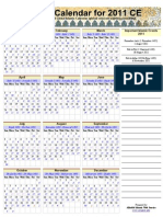 Islamic Calendar Global 2011