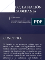 El ESTADO, LA NACIÓN Y LA SOBERANIA