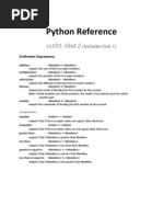 Python Reference: cs101: Unit 2