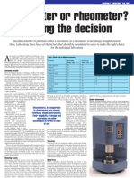 REO-Viscometer or Rheometer Making The Decision