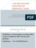 Study of Secondary Postpartum Hemorrhage Cases1