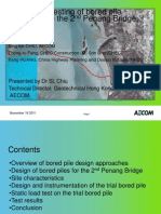 Design and Testing of Bored Pile Foundation To The 2 Penang Bridge, Malaysia