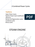 Vapor and Combined Power Cycles: Topics