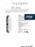 Itemp TMT111, DIN Rail: Technical Information