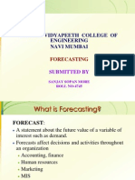 Bharti Vidyapeeth College of Engineering Navi Mumbai: Forecasting