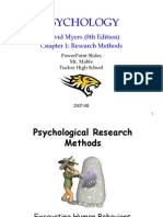 Psychology: David Myers (8th Edition) Chapter 1: Research Methods