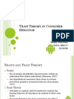 Trait Theory in Consumer Behavior